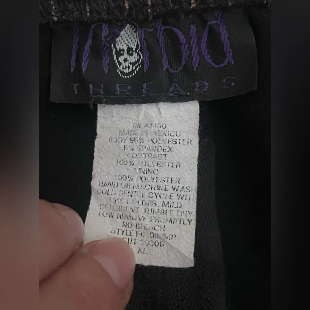 Pinstripe Mall Goth Cami XL Morbid Threads - Picture 10 of 13